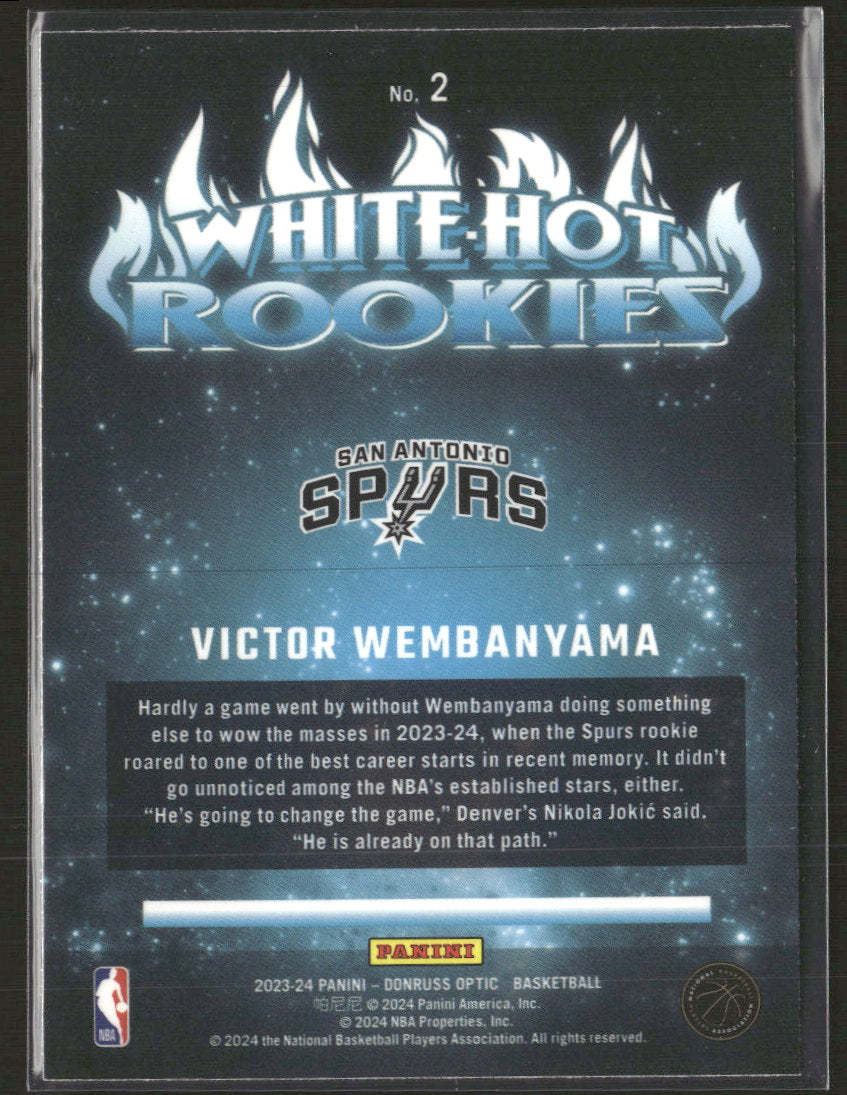 2023-24 Donruss Optic White Hot Rookies Victor Wembanyama #2