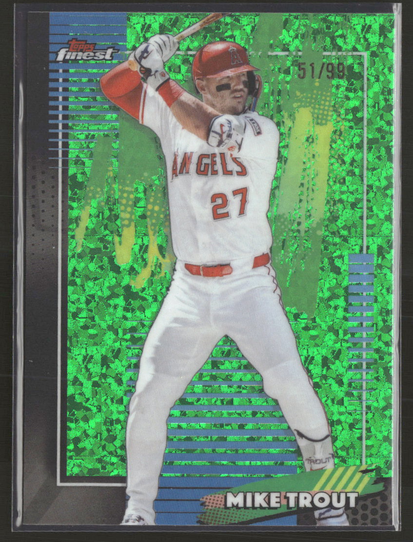2026 Finest Green Mini-Diamond Refractors Mike Trout #/99 #58
