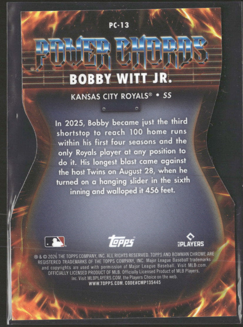 2026 Bowman Power Chords Green Refractors Bobby Witt Jr. #/99 #PC-13