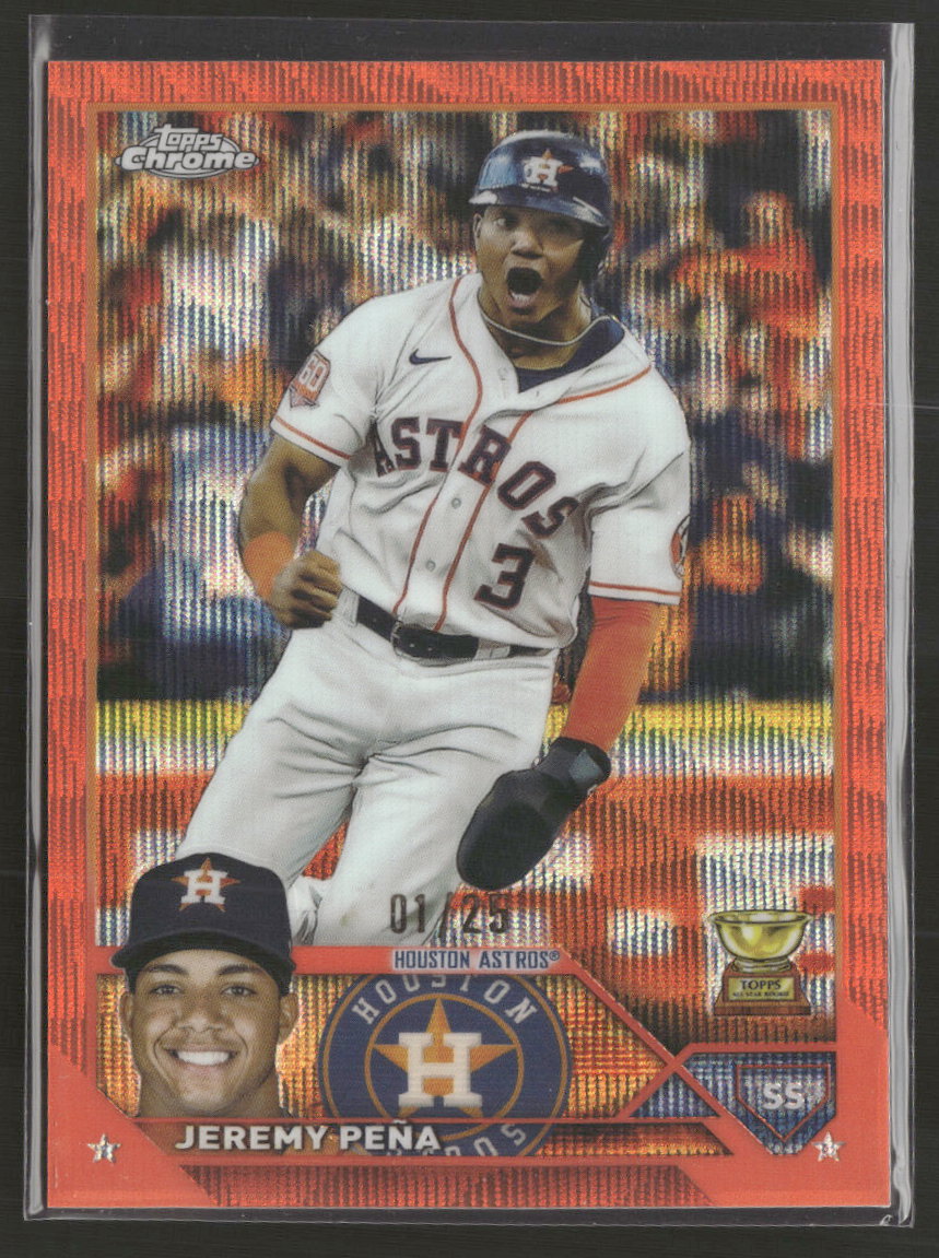 2023 Topps Chrome Orange Wave Refractors Jeremy Peña #/25 #113