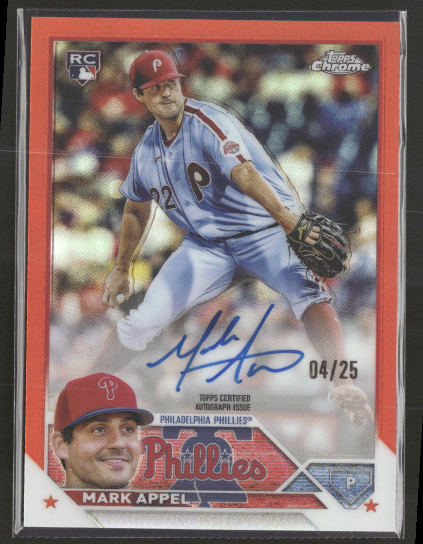2023 Topps Chrome Rookie Autographs Orange Mark Appel #/25 AU #RA-MAP