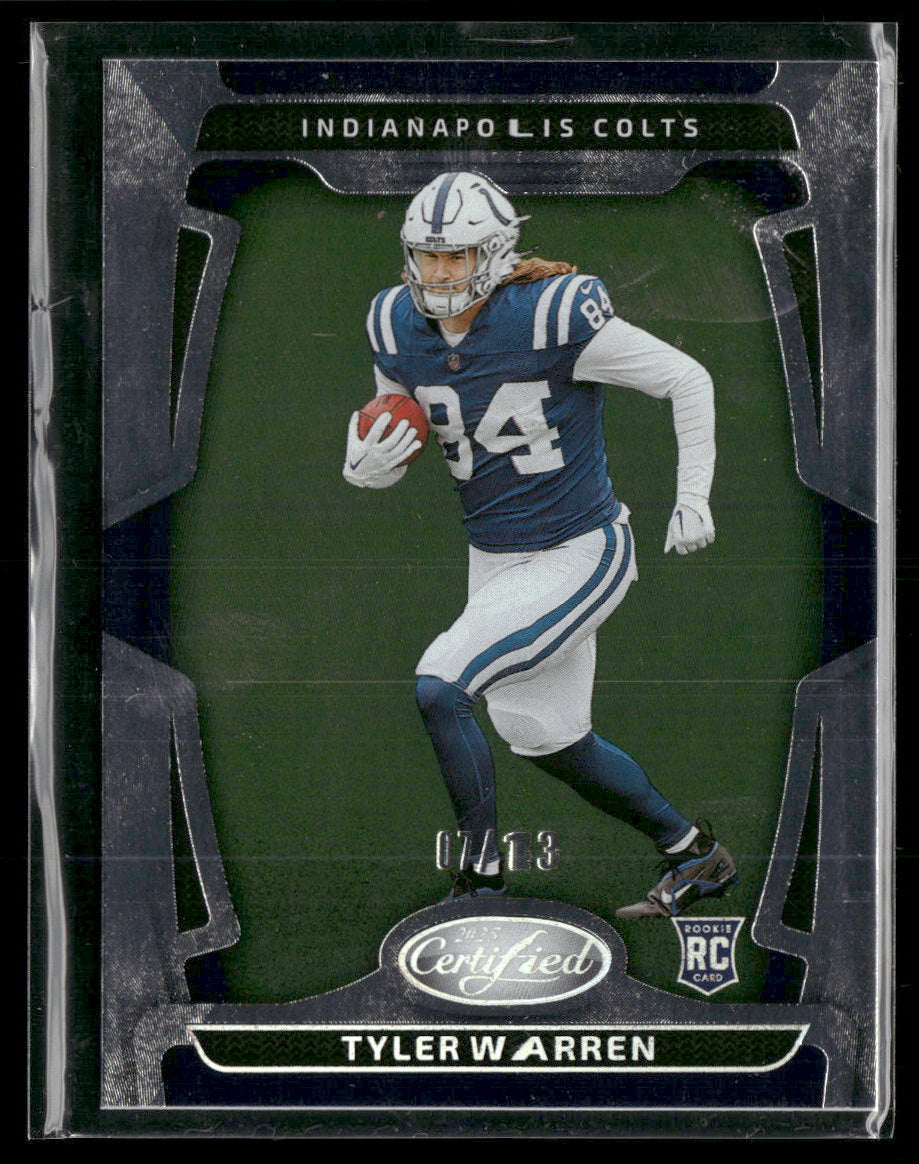2025 Panini Certified Mirror Silver FOTL Tyler Warren RC #/13 #113