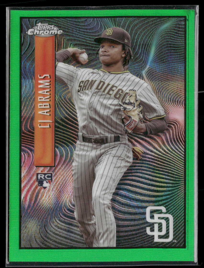 2022 Topps Chrome Sonic Expose Green Refractor CJ Abrams #/99 #EX-5