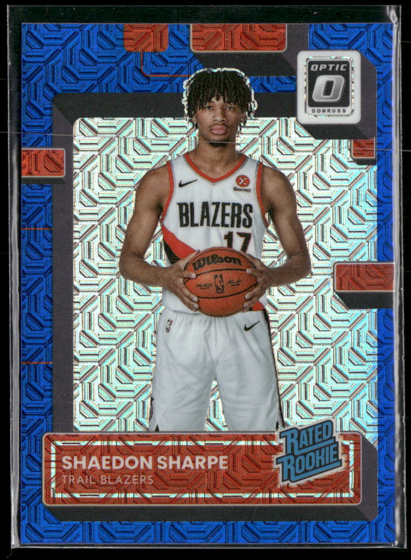 2022-23 Donruss Optic Choice Blue Mojo Shaedon Sharpe #/24 #249