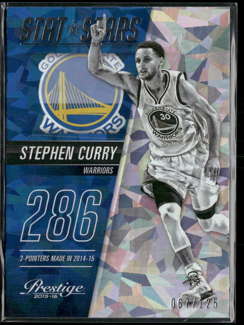 2015-16 Panini Prestige Stat Stars Crystal Stephen Curry #/125 #6