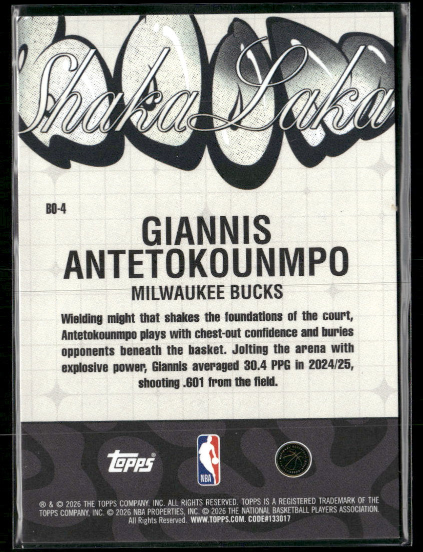 2025-26 Hoops Boom Shaka Laka Giannis Antetokounmpo #BO-4
