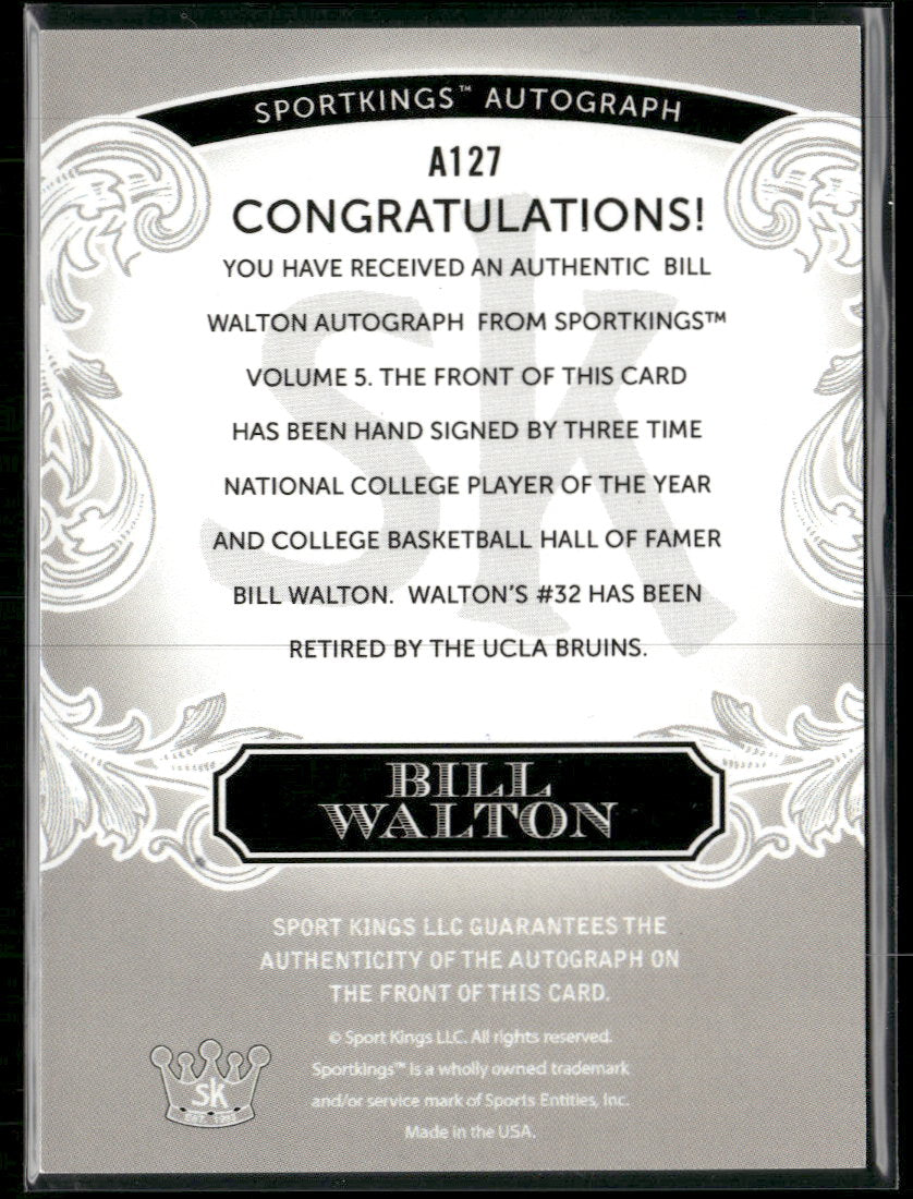 2024 Sportkings Volume 5 Sportkings Autograph Silver Bill Walton #/25 AU #A127