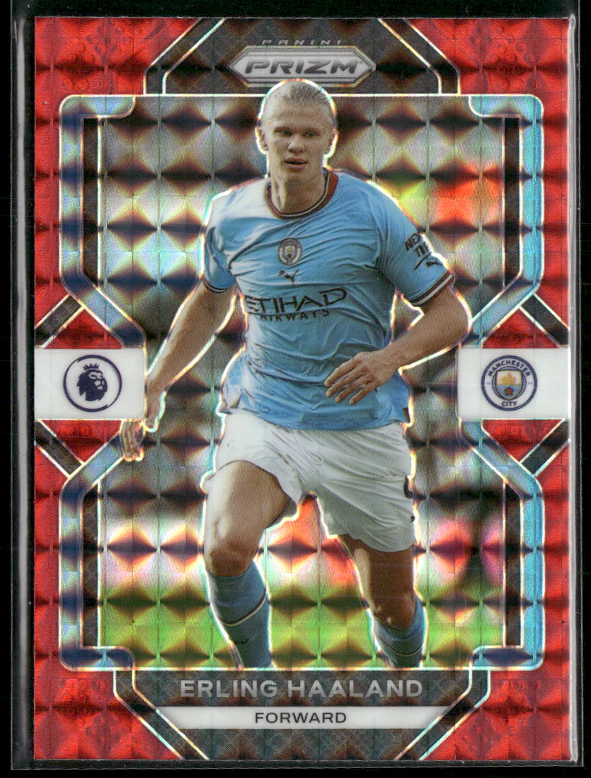 2022-23 Panini Prizm Premier League Prizms Red Mosaic Erling Haaland #9