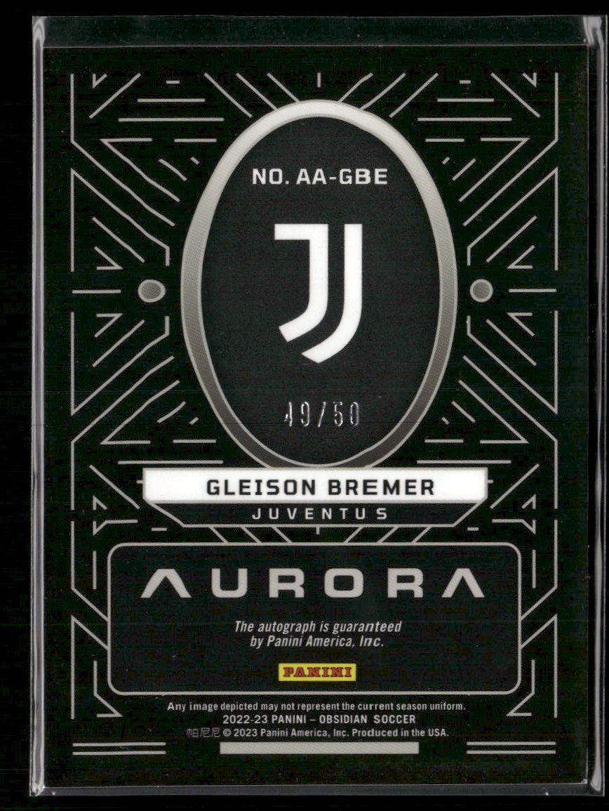 2022-23 Panini Obsidian Aurora Electric Etch Purple Gleison Bremer /50 AU