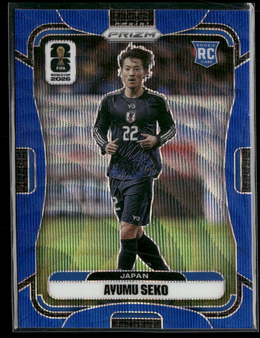 2026 Panini Prizm FIFA World Cup Blue Wave Prizms Ayumu Seko #/55 #260