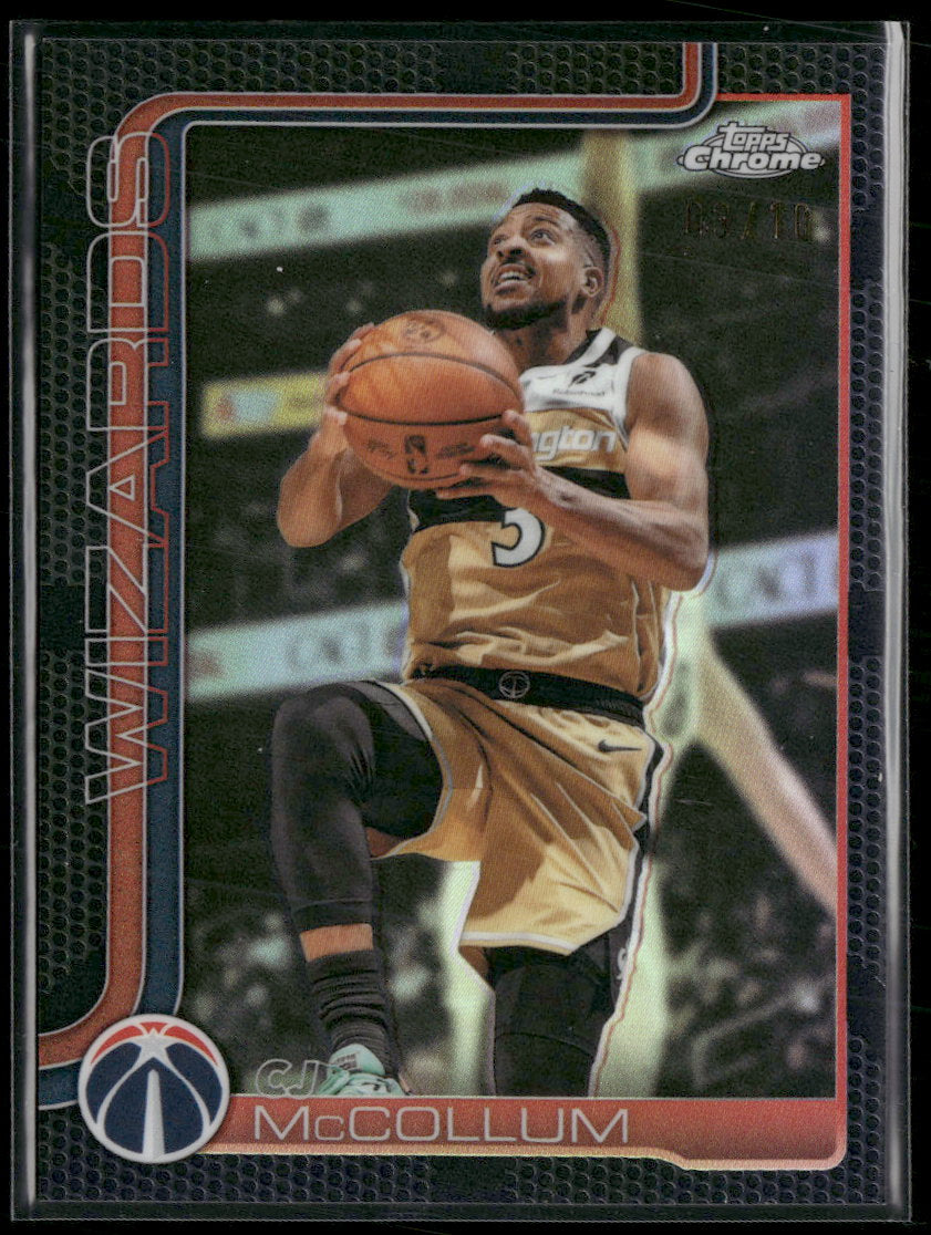 2025-26 Topps Chrome Update Black Refractor CJ McCollum #/10 #75