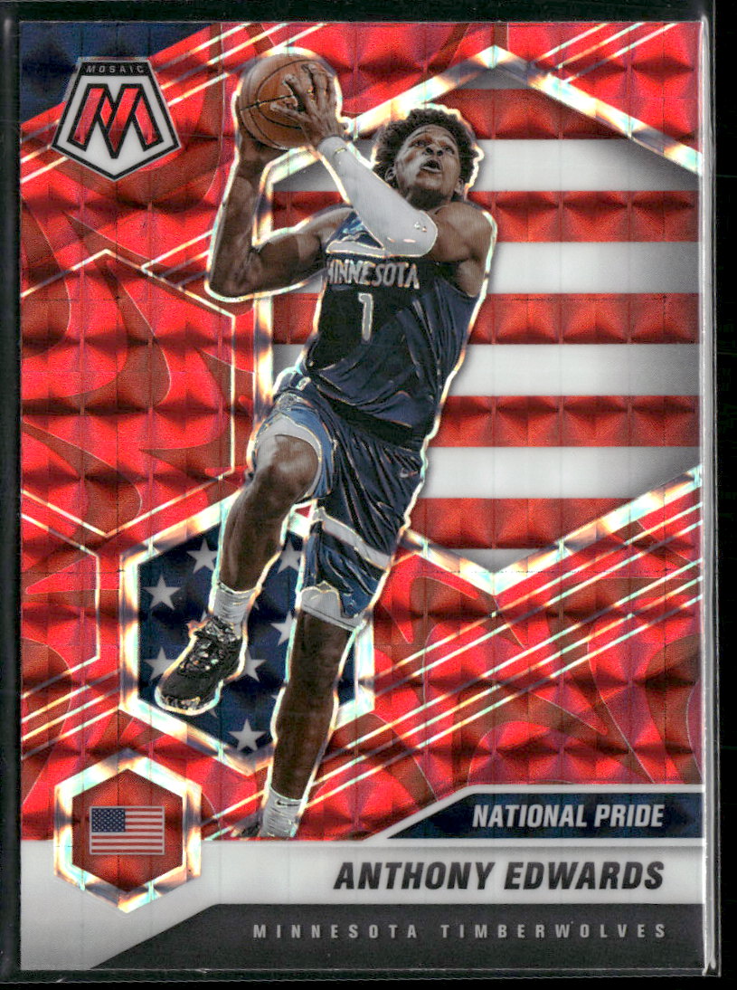 2020-21 Panini Mosaic Mosaic Reactive Red Anthony Edwards #252