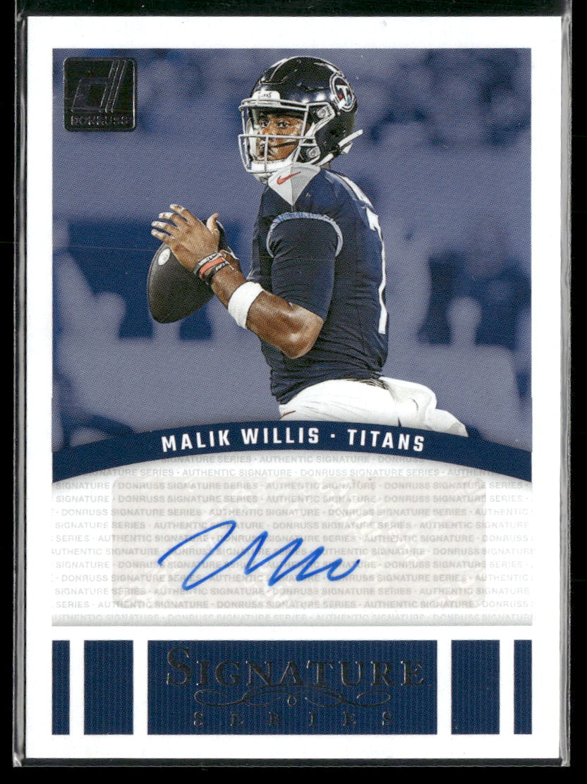 2024 Donruss Signature Series Malik Willis AU #SSE-MWI