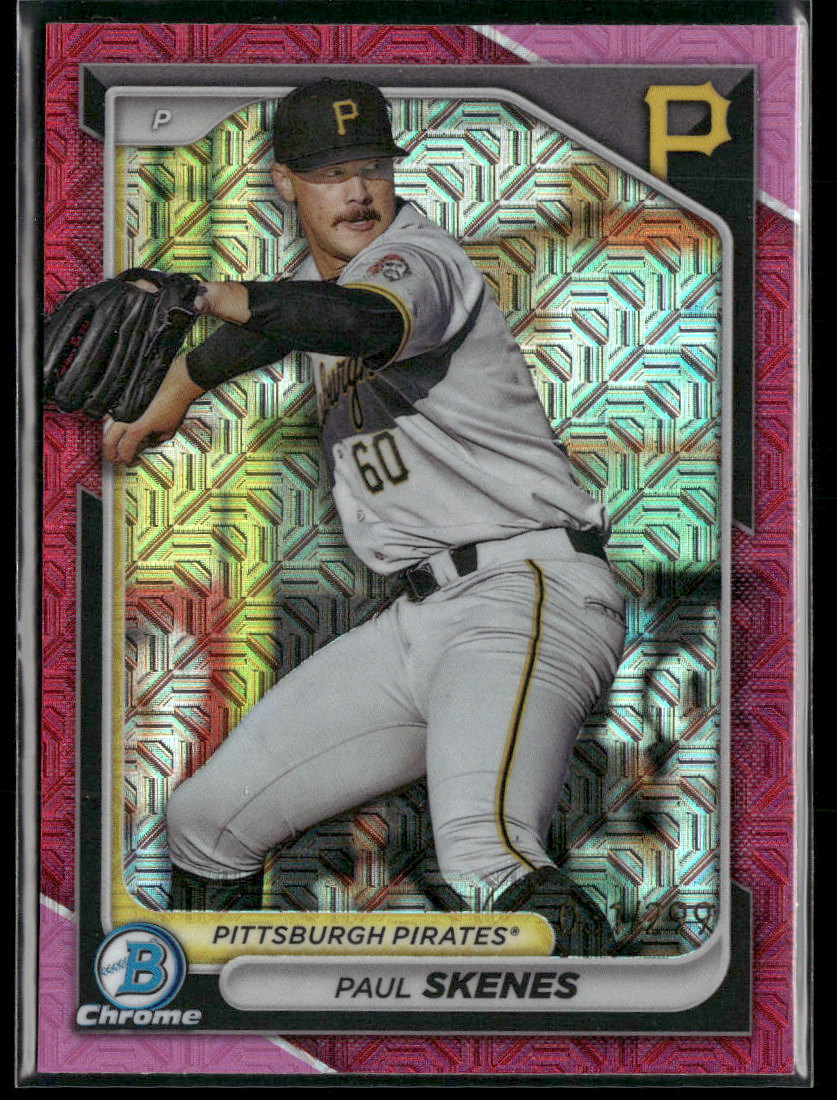 2024 Bowman Chrome Prospects Mojo Fuchsia Refractors Paul Skenes #/299 #BCP-125