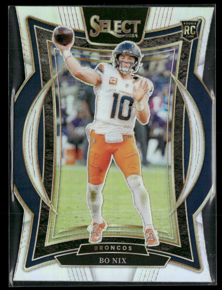2024 Panini Select Silver Prizm Bo Nix RC #30