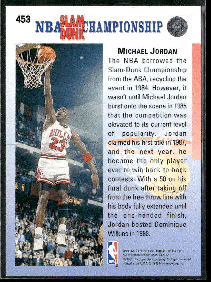 1992-93 Upper Deck Michael Jordan #453