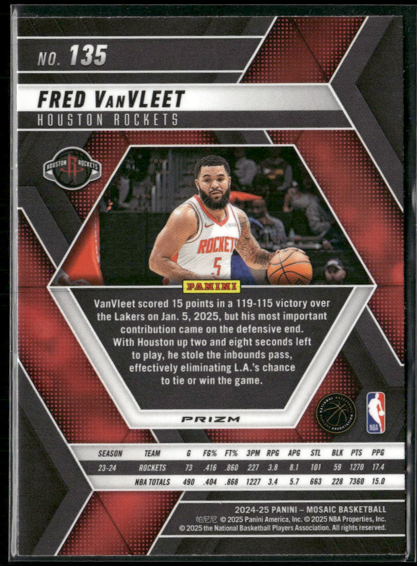 2024-25 Panini Mosaic Genesis Mosaic Fred VanVleet #135