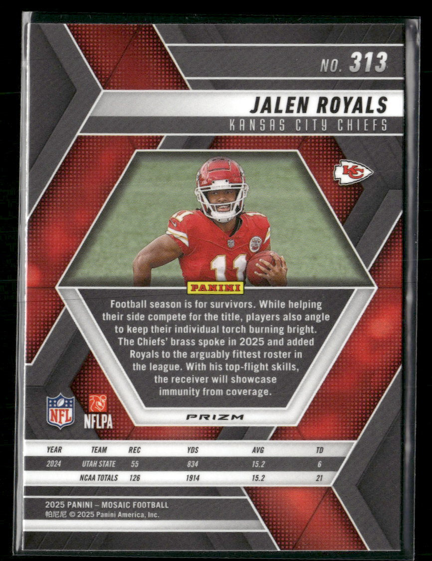 2025 Panini Mosaic Honeycomb Jalen Royals RC #313