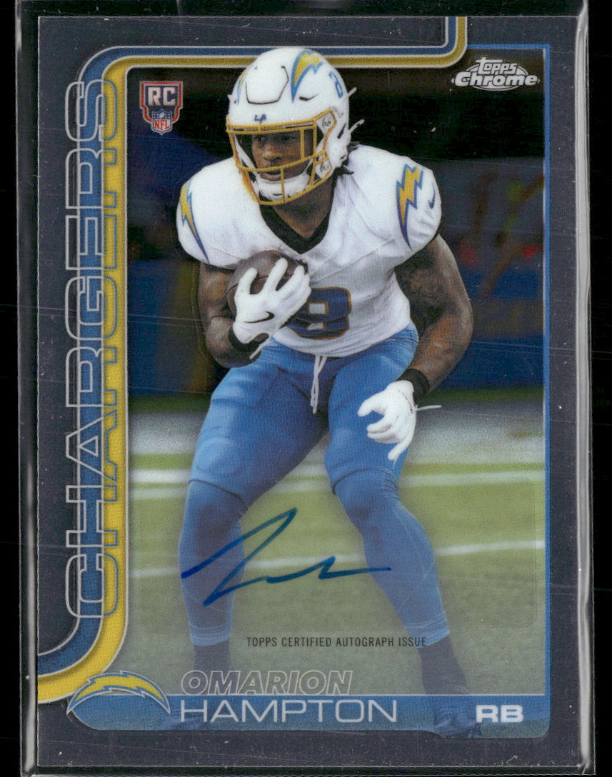 2025 Topps Chrome Chrome Rookie Autographs Omarion Hampton AU #RA-OH