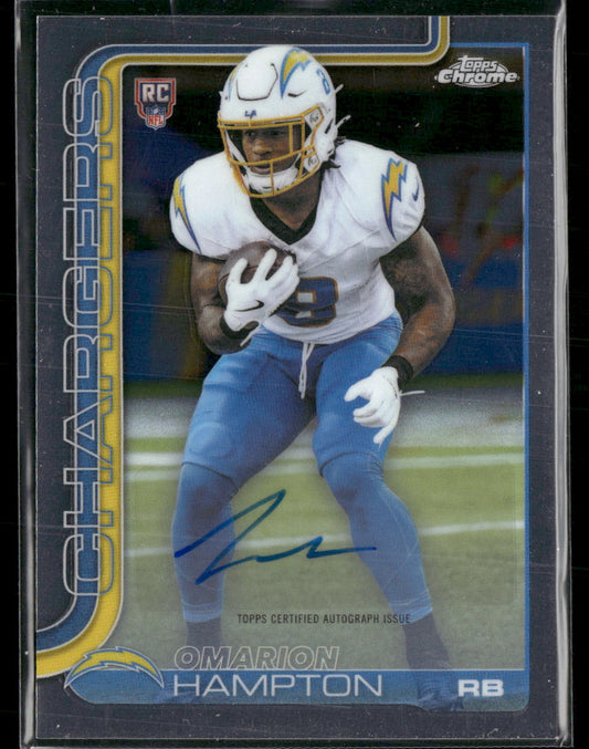 2025 Topps Chrome Chrome Rookie Autographs Omarion Hampton AU #RA-OH