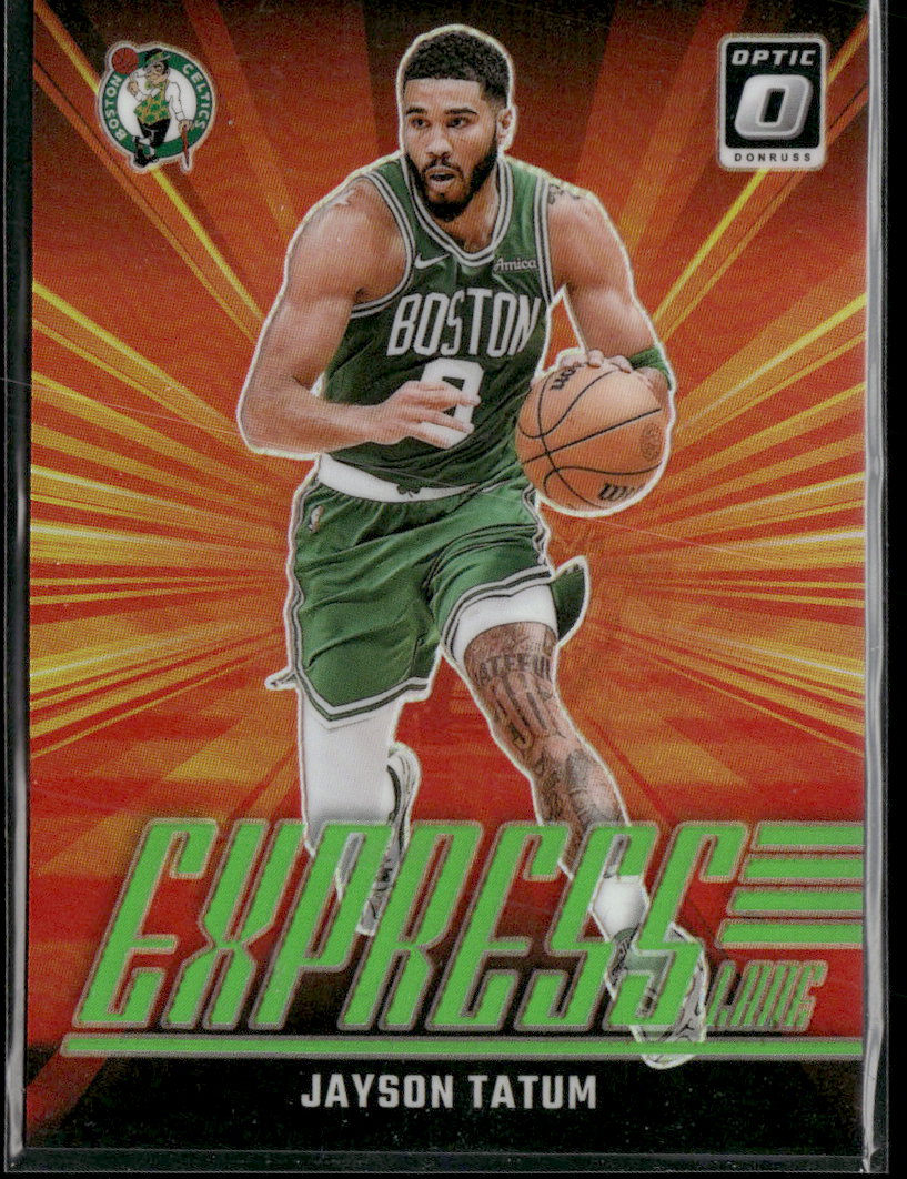 2024-25 Donruss Optic Express Lane Lime Green Jayson Tatum #/199 #9