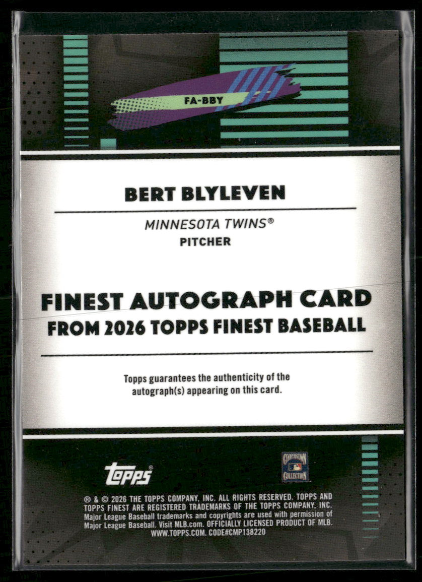 2026 Finest Finest Autographs Red Refractors Bert Blyleven #/5 AU #FA-BBY