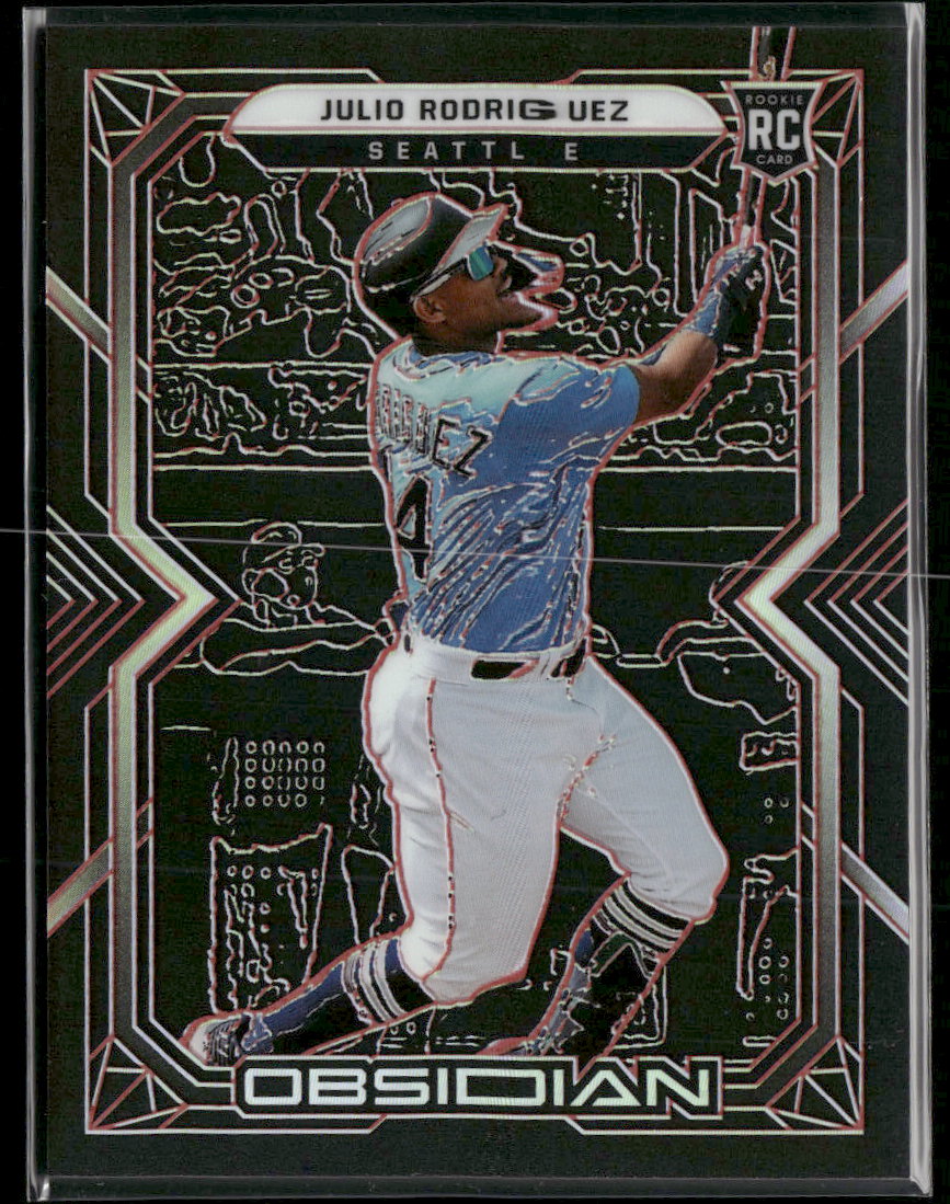 2022 Panini Chronicles Obsidian Red Julio Rodriguez #/25 #27