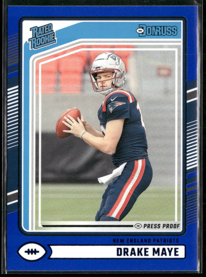 2024 Donruss Press Proof Blue Drake Maye RC #379