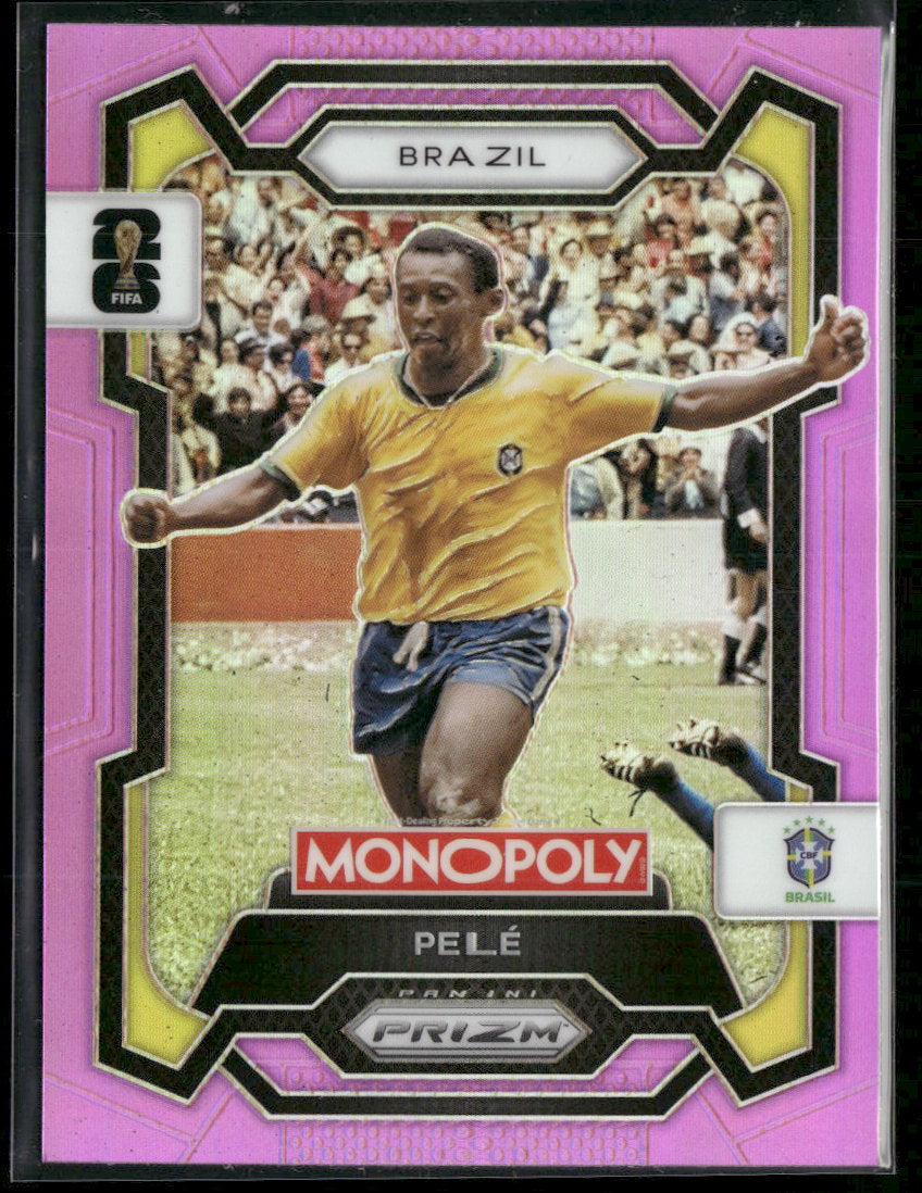 2026 Panini Prizm Monopoly FIFA World Cup Pink Prizms Pele #/199 #16