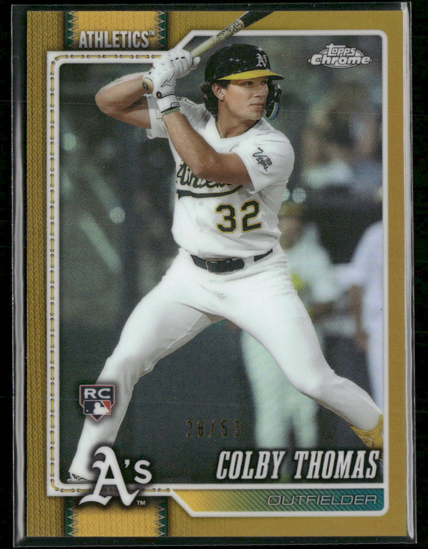 2026 Topps Chrome Gold Refractors Colby Thomas RC #/50 #147