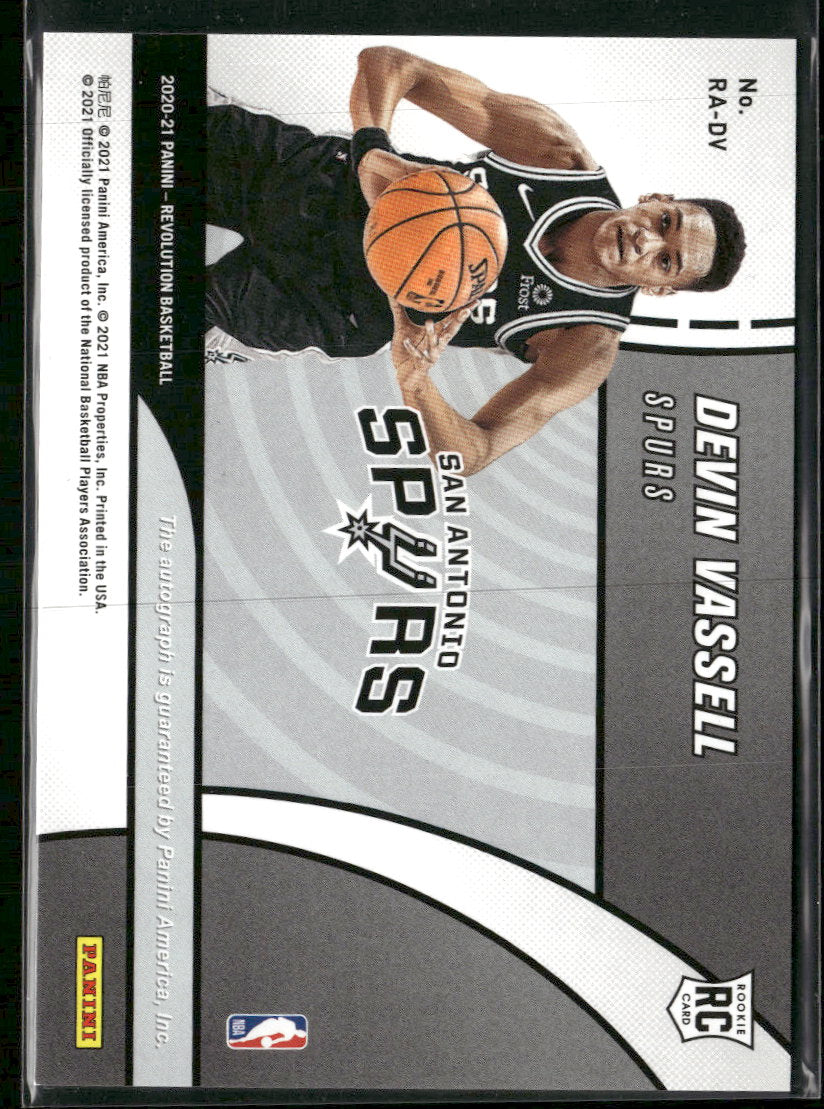 2020-21 Panini Revolution Rookie Autographs Devin Vassell AU #RA-DV