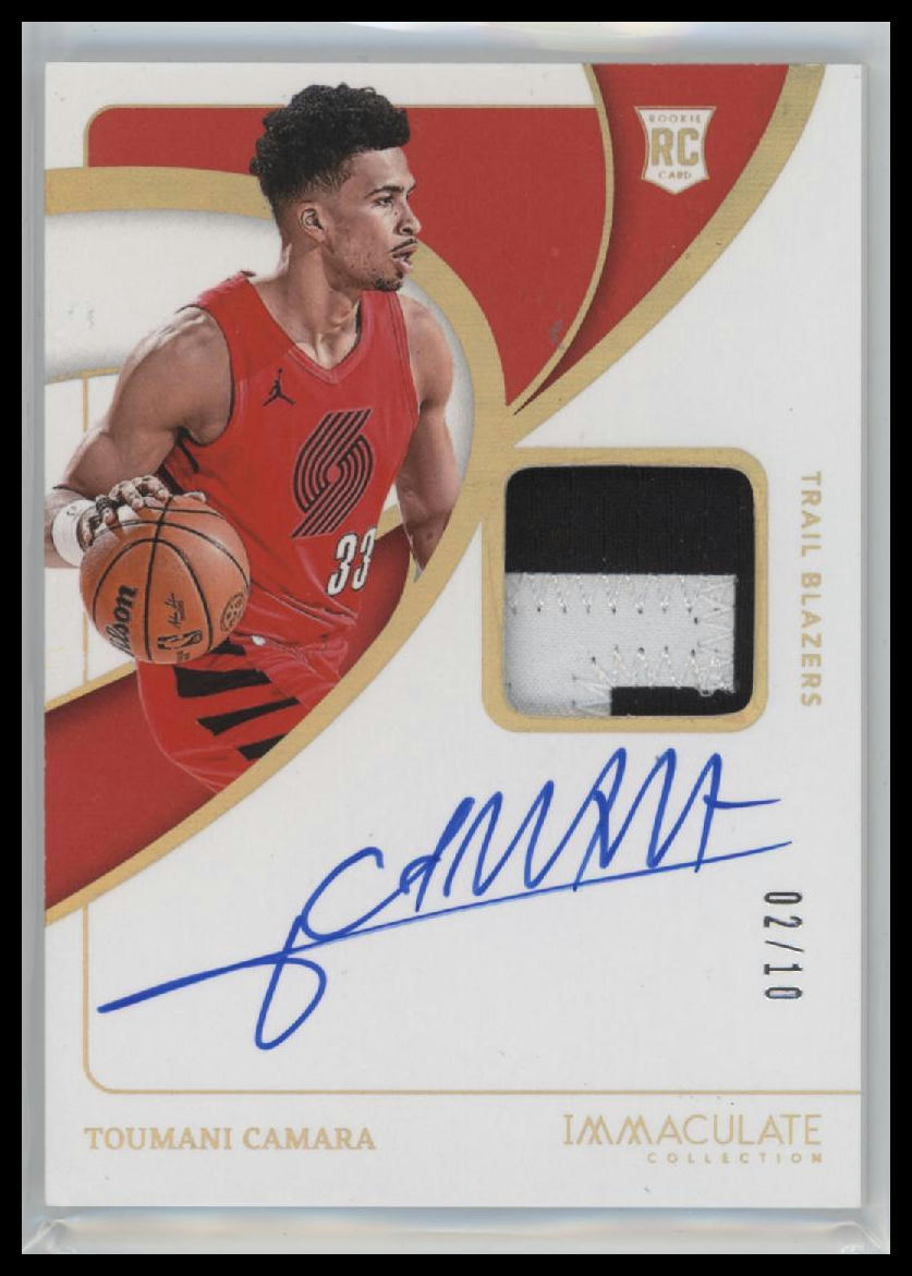 2023-24 Panini Immaculate Collection Gold Toumani Camara RC #/10 AU #101