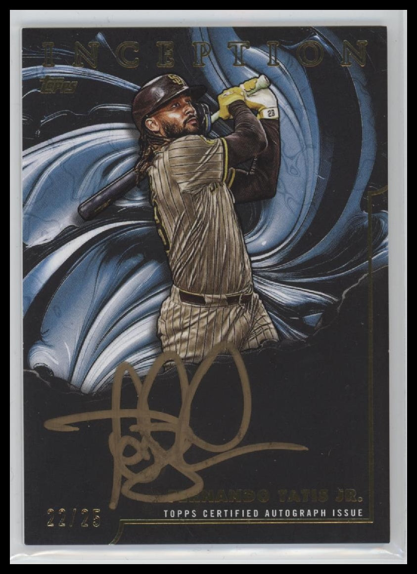 2025 Topps Inception #IS-FT Fernando Tatis Jr. Signings Gold Inscription /25
