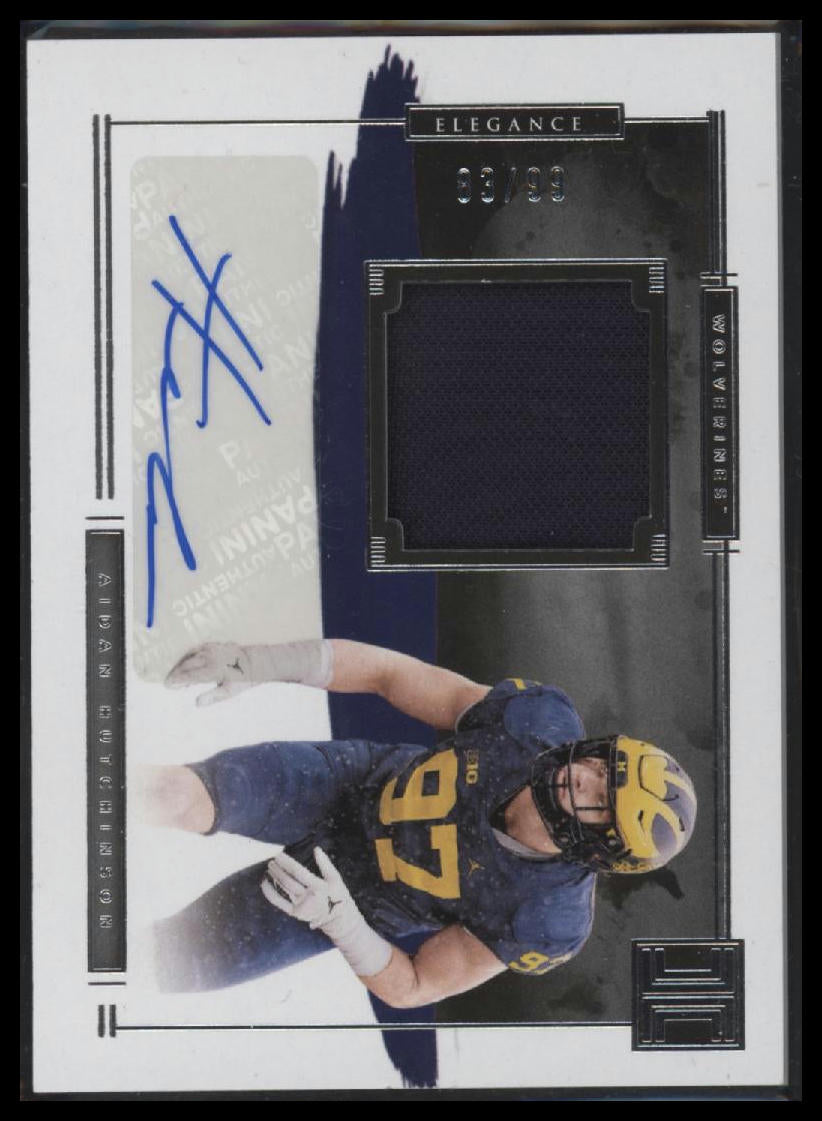2022 Panini Chronicles Draft Picks Jersey Autograph Aidan Hutchinson #/99