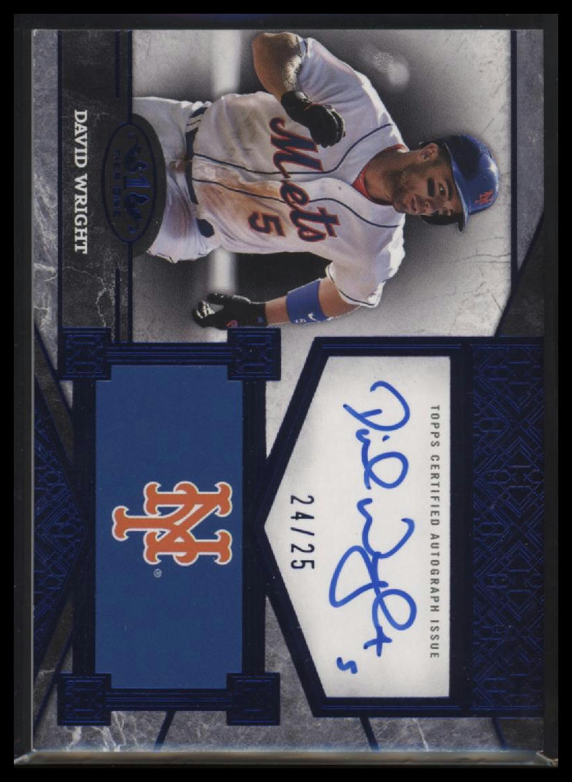 2025 Topps Tier One Top Shelf Signatures Blue Foil David Wright #/25 AU #TSS-DW