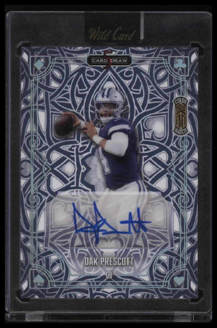 2025 Wild Card 5 Card Draw Blue Autograph Dak Prescott #/1