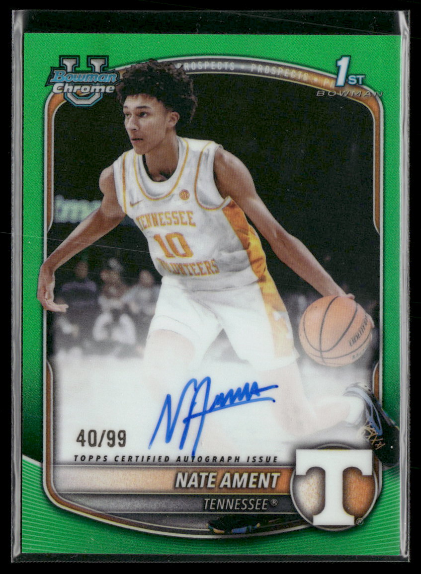 2025-26 Bowman Chrome Prospects Green Refractor Nate Ament #/99 #BCP-5