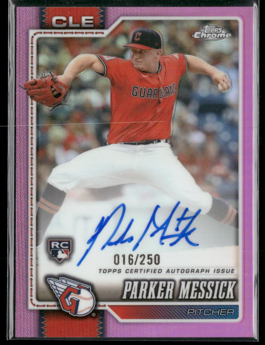 2026 Topps Chrome Rookie AU Pink Refractors Parker Messick /250 AU #RA-PM