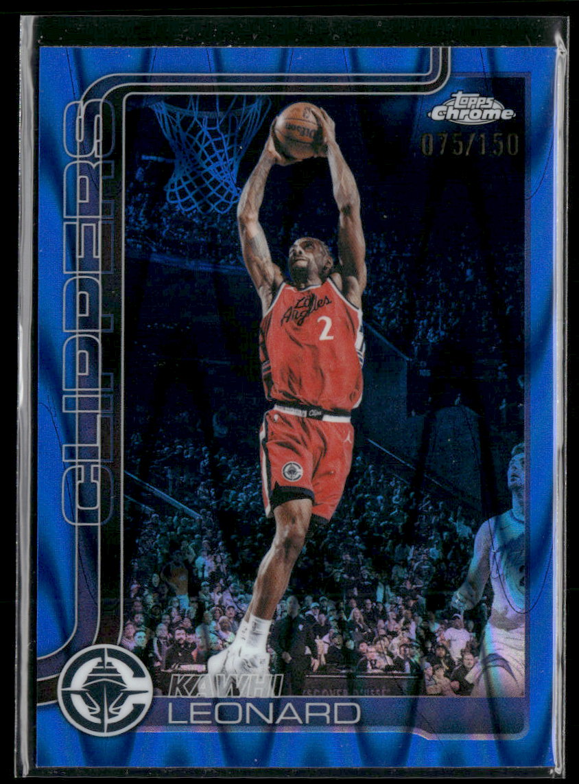 2025-26 Topps Chrome Update Blue RayWave Refractor Kawhi Leonard #/150 #24
