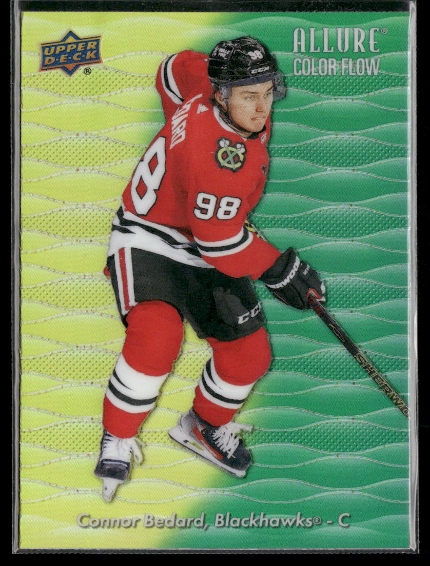 2023-24 Upper Deck Allure Color Flow Yellow-Green Connor Bedard #CF-16