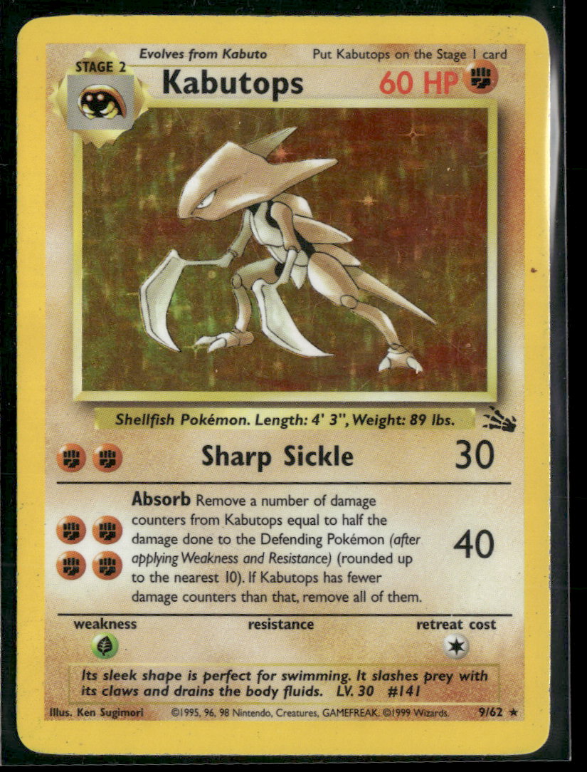 Fossil Kabutops (9) #09/62