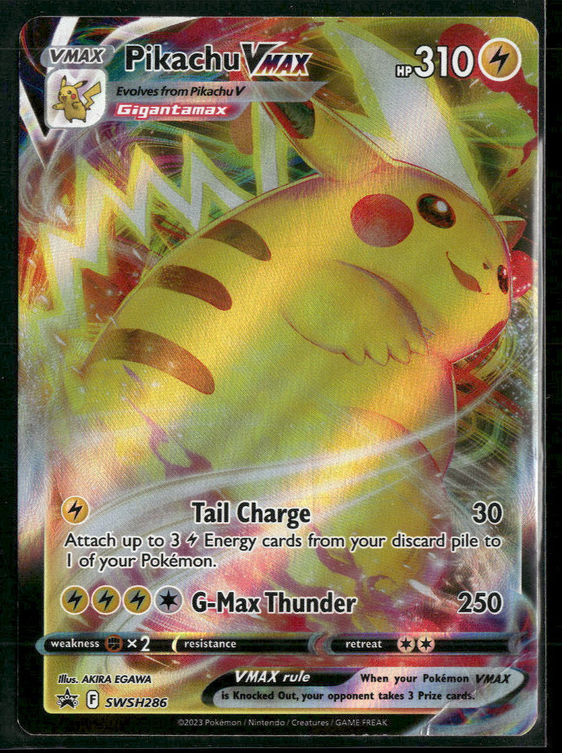 SWSH: Sword & Shield Promo Cards Pikachu VMAX #SWSH286 Damaged