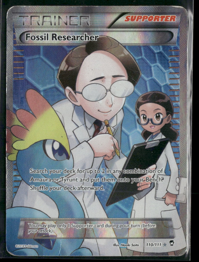 XY - Furious Fists Fossil Researcher (110 Full Art) #110/111 Damaged