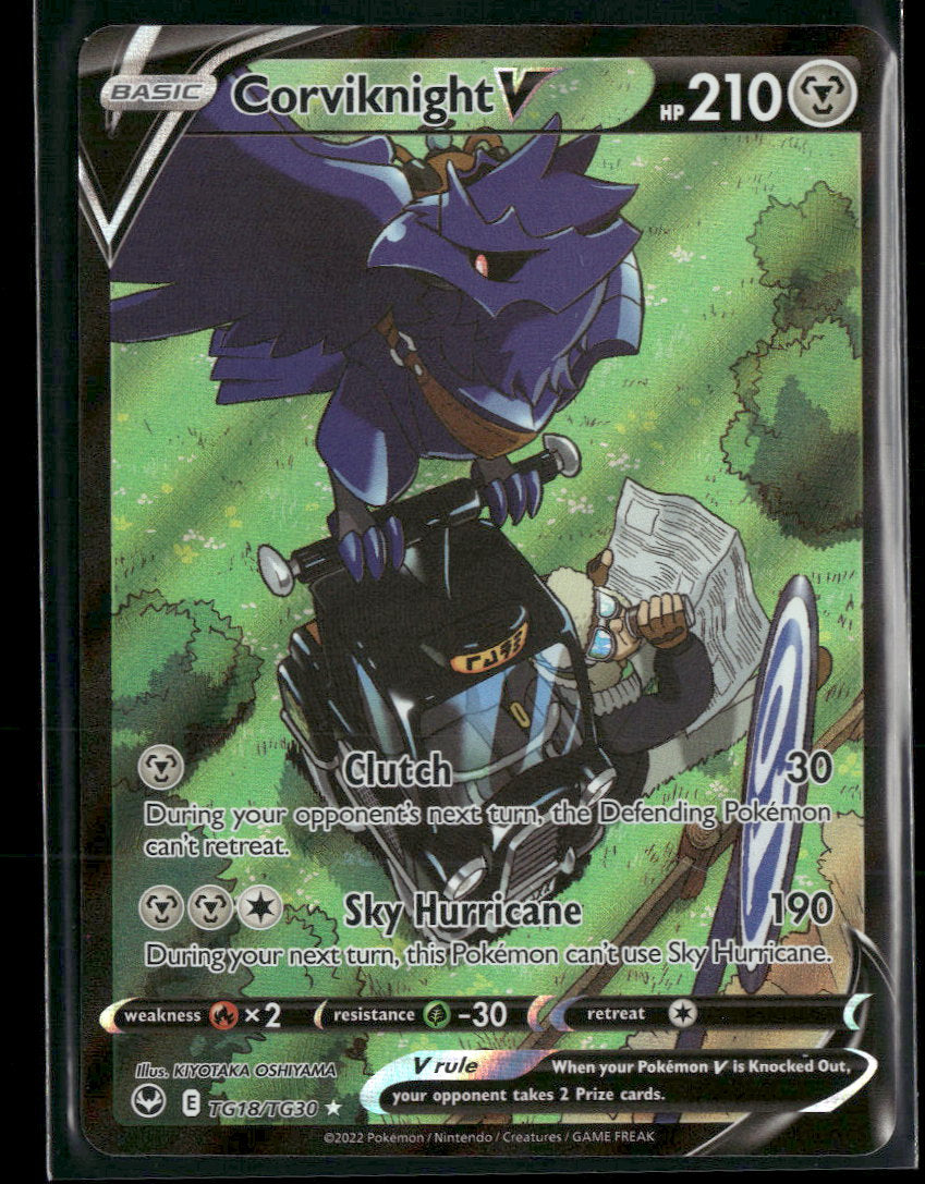 SWSH12: Silver Tempest Trainer Gallery Corviknight V #TG18/TG30