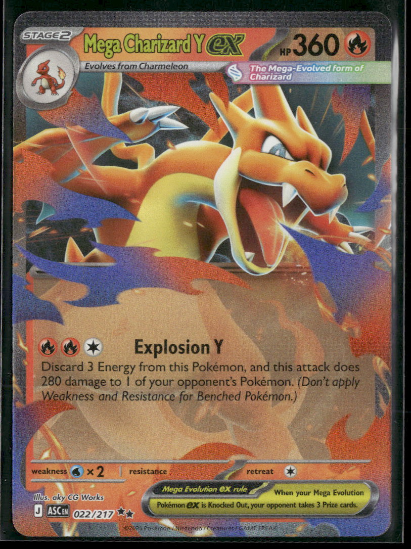 ME: Ascended Heroes Mega Charizard Y ex #022/217