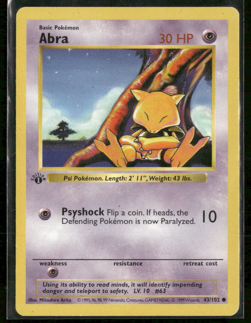 Base Set (Shadowless) Abra #043/102