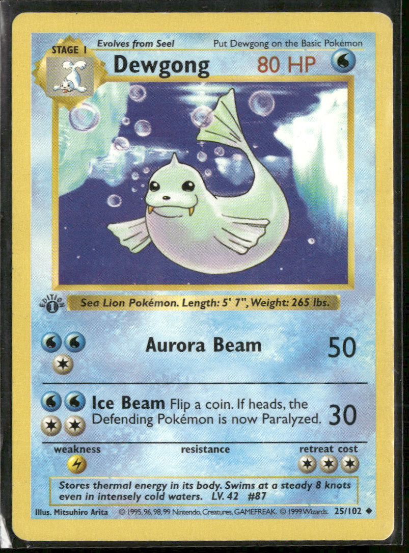 Base Set (Shadowless) Dewgong #025/102