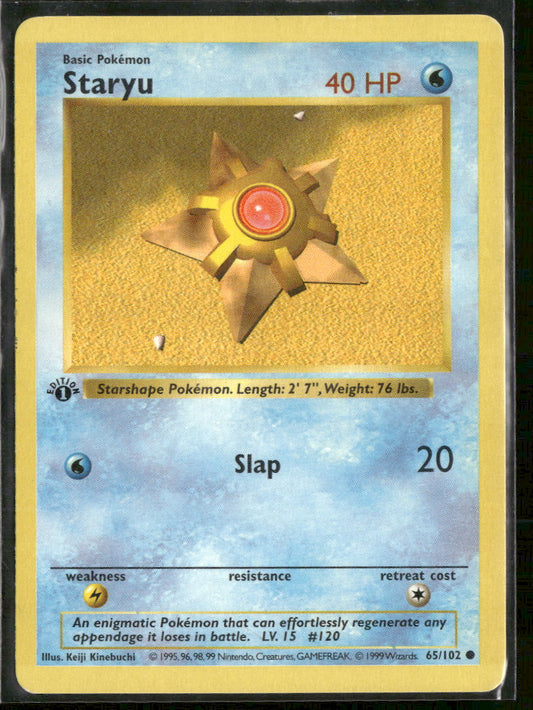 Base Set (Shadowless) Staryu #065/102