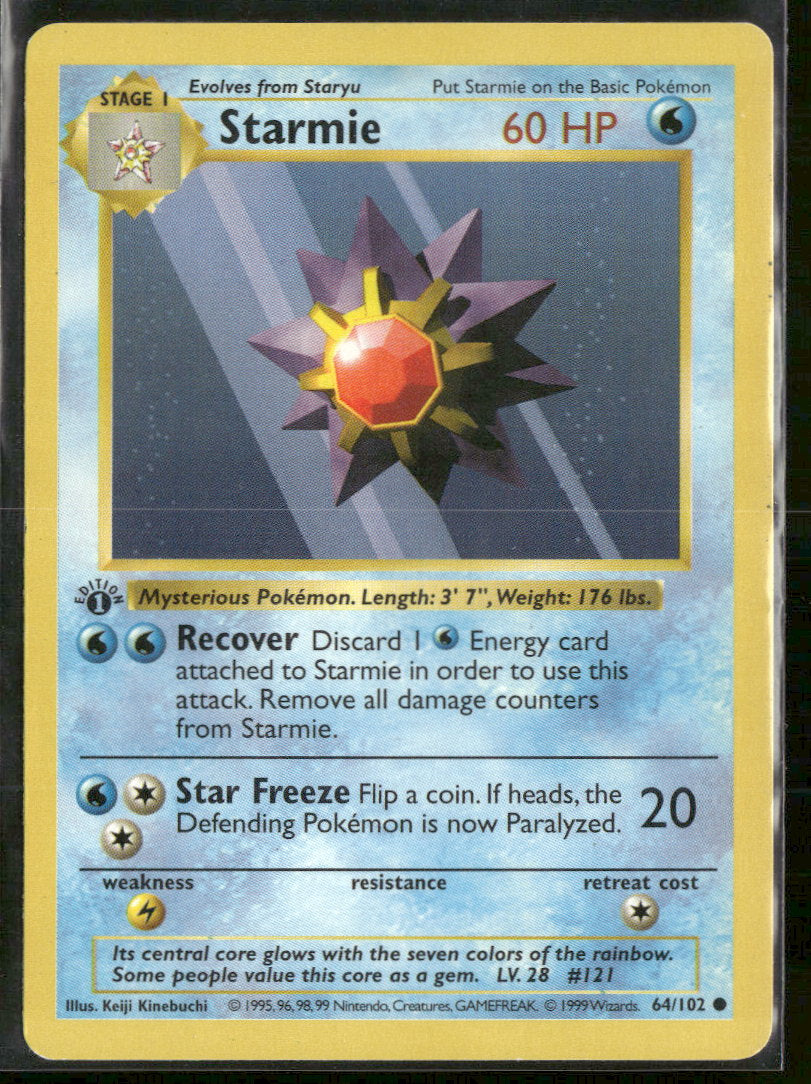Base Set (Shadowless) Starmie #064/102