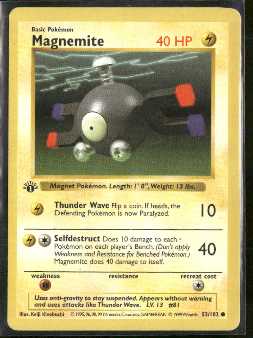 Base Set (Shadowless) Magnemite #053/102